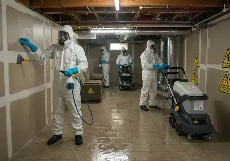 Basement Moisture Removal and Structural Drying process in Schuyler County, IL